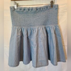 J.CREW CHAMBRAY MINI SKIRT NWT, L